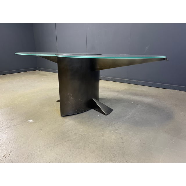 Metal Postmodern Dining Table from Belgo Chrom / Dewulf Selection, 1980s For Sale - Image 7 of 12