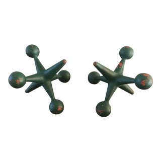Vintage Cast Iron Jacks Bookends - A Pair For Sale
