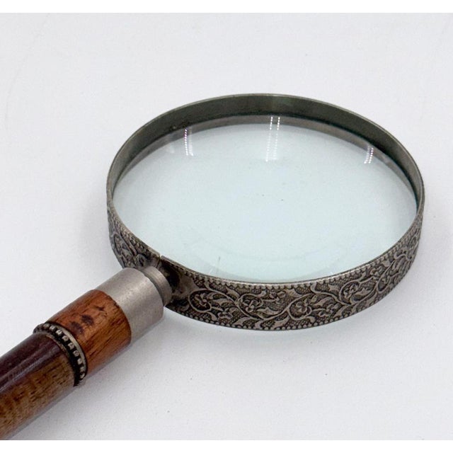 English Walnut Reception Desk Letter Set Magnifying Glass, Set of 3 For Sale - Image 14 of 16