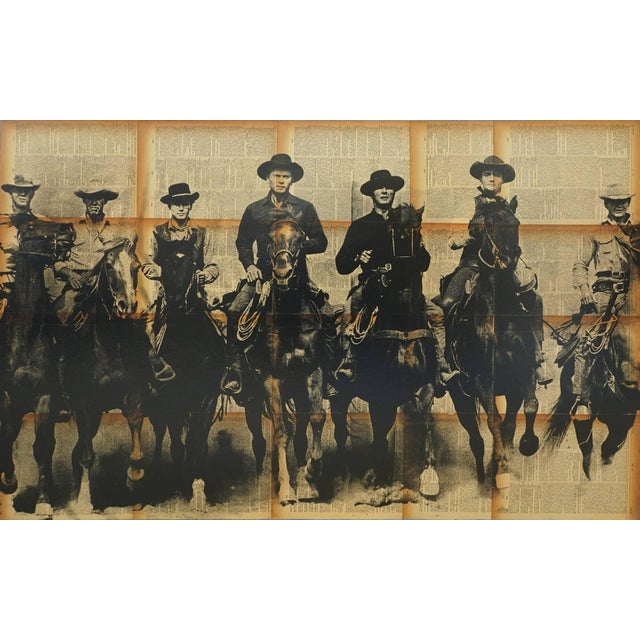 Figurative The Magnificent Seven Painting by Dane Shue For Sale - Image 3 of 3