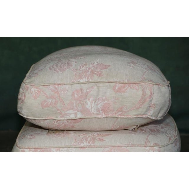 Serpentine Front Feather Filled Cushion Top Ottoman, 2010 For Sale - Image 14 of 16