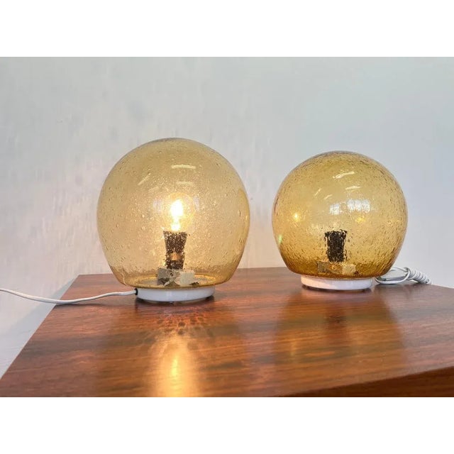 1980s Mid-Century Modern Artglass Table Lamps, 1980s, Set of 2 For Sale - Image 5 of 8