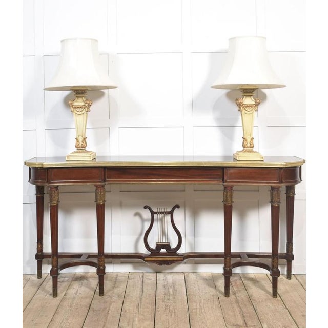 Long French Empire Revival Style Console Table in Mahogany, 1890s For Sale - Image 18 of 18