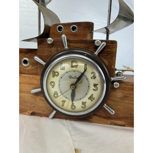 Wood and Metal Sailing Ship Clock Chairish