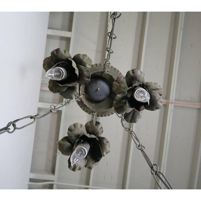 19th Century Spanish Wrought Iron Chandelier For Sale In Los Angeles - Image 6 of 9