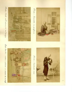 Devotional Portraits from Kyoto - Ancient Albumen Print 1870/1890 1870/1890