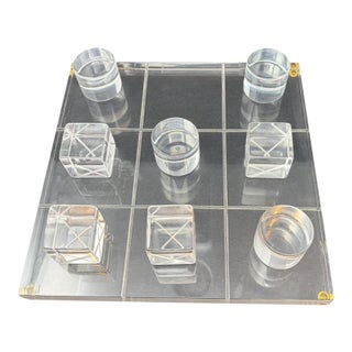 Vintage Van Teal Tic Tac Toe, Lucite For Sale
