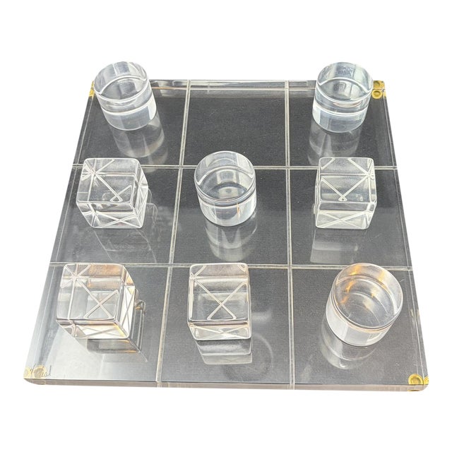 Vintage Van Teal Tic Tac Toe, Lucite For Sale