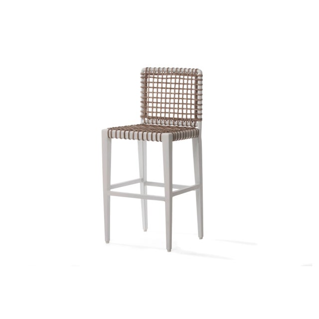 Not Yet Made - Made To Order Delta Kappa Bar Stool in White For Sale - Image 5 of 6