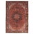 Antique Persian Heriz Carpet Handmade Wool Oriental Rug, Rust, Navy, Ivory, Gold For Sale - Image 18 of 18