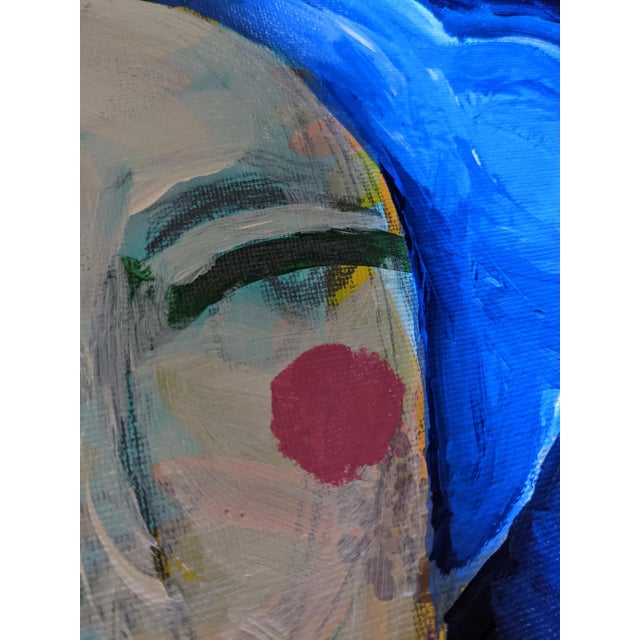 Abstract Contemporary Fauvist Abstract Portrait Mixed-Media Painting of a Woman For Sale - Image 3 of 13