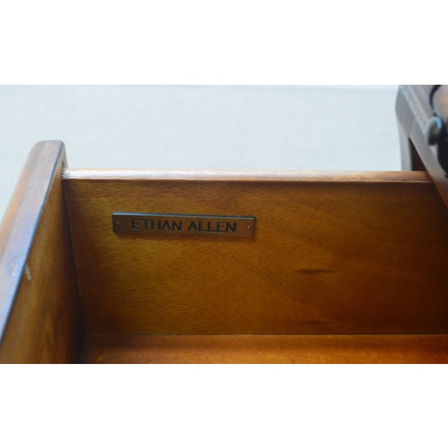 Ethan Allen Tuscany Bombe Cherry Secretary Desk For Sale - Image 12 of 13