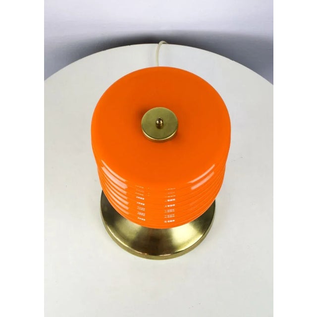 1960s Mid-Century Orange Glass Table Lamp, 1960s For Sale - Image 5 of 18