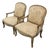 William Switzer Floral Damask Bergères, Pair For Sale