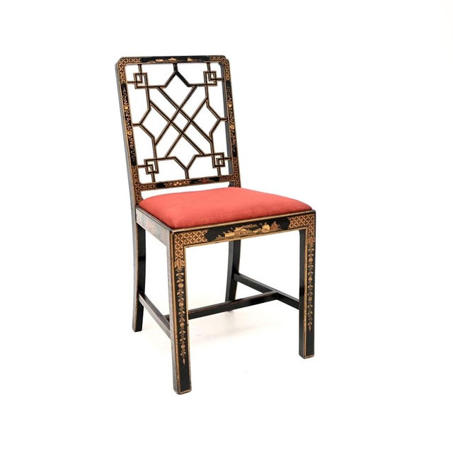 Antique Lacquered Chinoiserie Chair, 1900 For Sale - Image 10 of 10