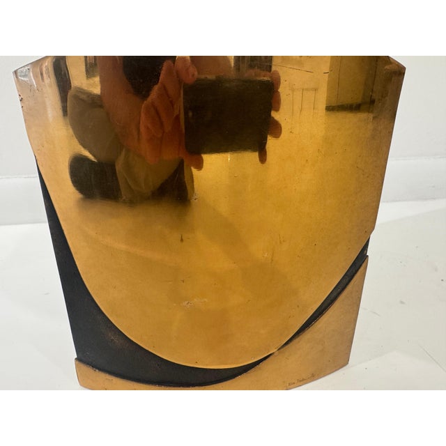 Brown 1970s Esa Fedrigolli Italian Bronze Sculptural Table Lamp For Sale - Image 8 of 11