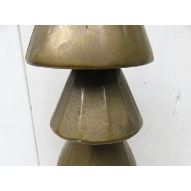 Brown Bronze & Leather Door Bell, 1970s For Sale - Image 8 of 15