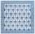 Modern Dhurrie White With Navy Blue Cotton Rug "Aegean Star" For Sale