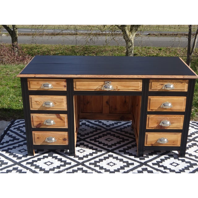 Vintage Desk in Pine, 1940s For Sale - Image 12 of 18