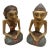 Large Vintage Indonesian Javanese Loro Blonyo Hand-Carved Polychrome Wood Bride & Groom Figures – Pair For Sale