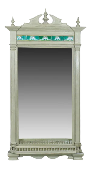 C. 1890 Large Victorian Painted Antique Wall Mirror