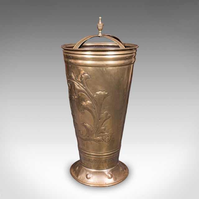 Late 19th Century Antique Hotel Foyer Umbrella Stand, Dutch, Brass, Walking Stick Stand, Victorian For Sale - Image 5 of 12