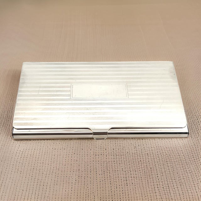 Late 20th Century Tiffany & Co Estate Business Card Holder Sterling Silver 58.1g For Sale - Image 9 of 15