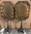 Metal Art Deco Brass Mirrors with Eiffel Tower Bases, Set of 2 For Sale - Image 7 of 8