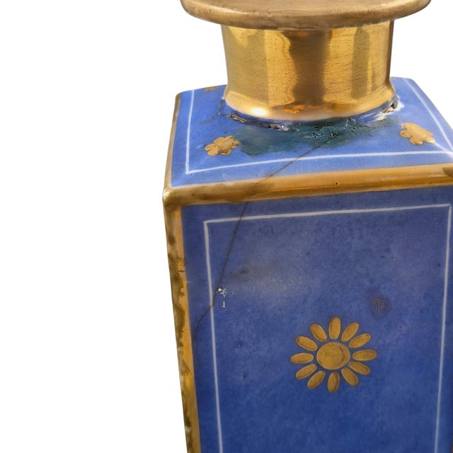 French Bleu De Roi Perfume Bottles attributed to Jacob Petit, 1830s, Set of 2 For Sale - Image 10 of 18