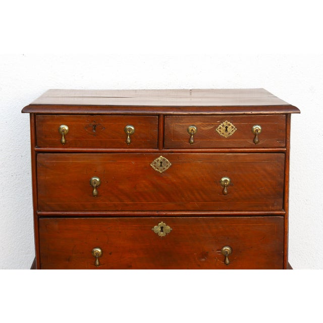 1950s Antique English William & May Chest on Stand For Sale - Image 5 of 15