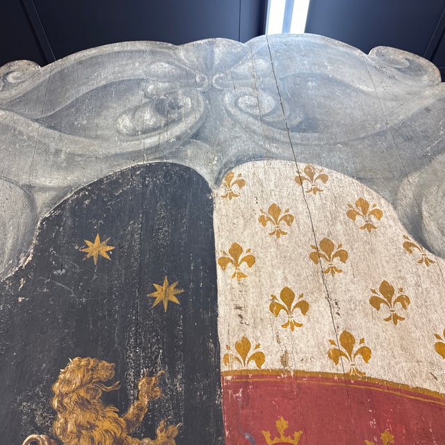 Monumental Italian Painted Shield For Sale - Image 10 of 10