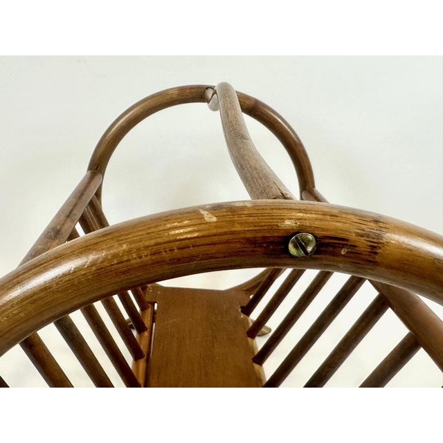 Vintage Bamboo Magazine Rack, 1960s For Sale - Image 12 of 14
