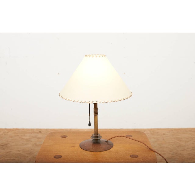 Table Lamp with Brass Base by Arthur Streit, 1930s For Sale - Image 14 of 14