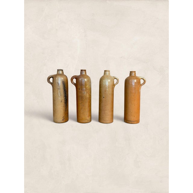 English Set of Four Antique Stoneware Bottles For Sale - Image 3 of 10