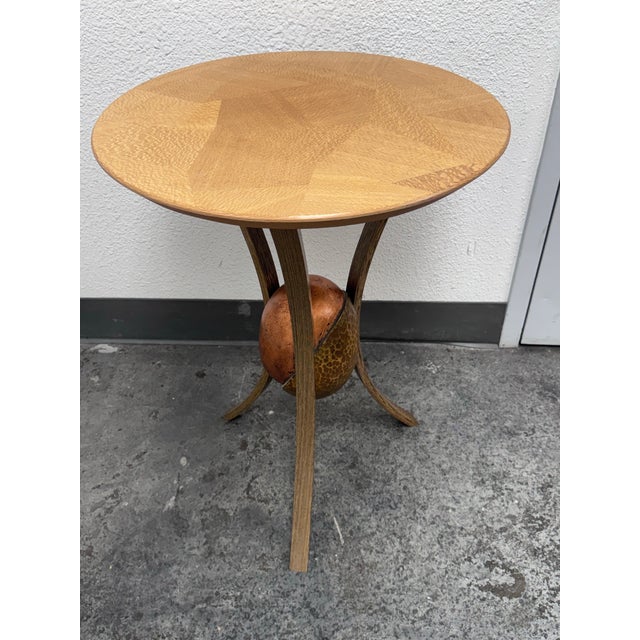 Wood Circa 1992 Buvette De Sphere Side Table, Signed For Sale - Image 7 of 12