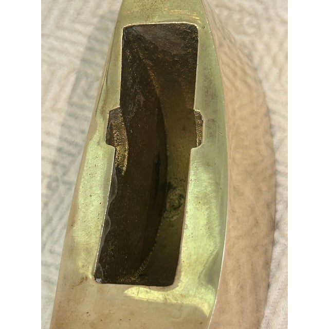 Metal 1970s Modernist Sculptural Solid Brass Tape Dispenser For Sale - Image 7 of 10