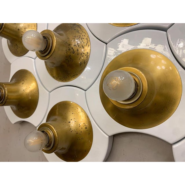 Wood and Brass Wall Sconce, Italy, 1960s For Sale - Image 9 of 10