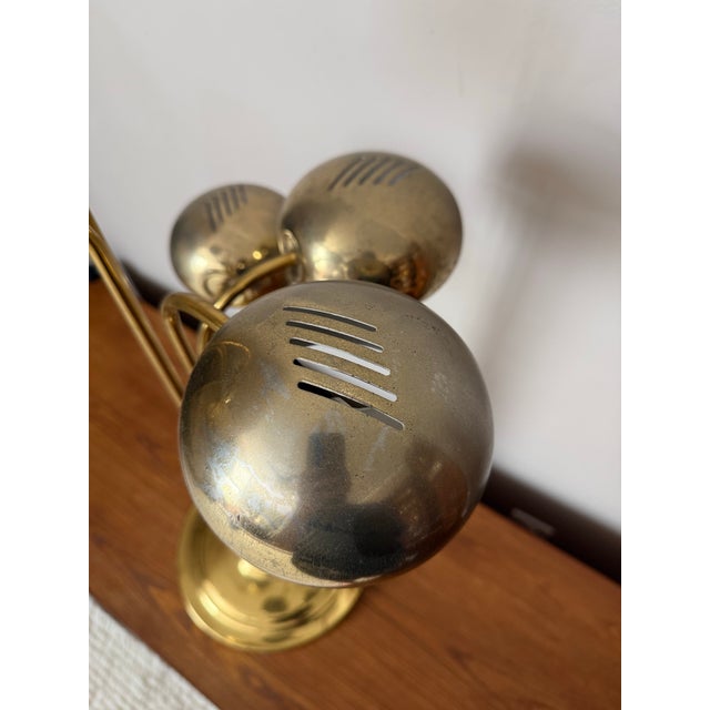 Vintage Brass Waterfall/Tiered Eyeball Lamp After Sonneman For Sale - Image 9 of 12