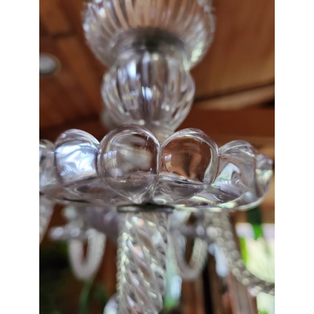 Early 20th Century Baccarat Style French Twist Crystal Chandelier For Sale In Boston - Image 6 of 8