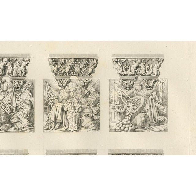 Paper Louis-Pierre Baltard, Fontainebleau Ballroom Consoles, 1803, Engraving For Sale - Image 7 of 10