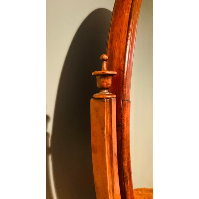 Elegant Victorian Walnut Lyre-Form Dressing Mirror, Adjustable Tabletop Vanity, Circa 1870 For Sale In Los Angeles - Image 6 of 11