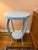 Chic meets serene in this beautifully refinished two-tiered vintage side table, professionally lacquered in a soft, pale...