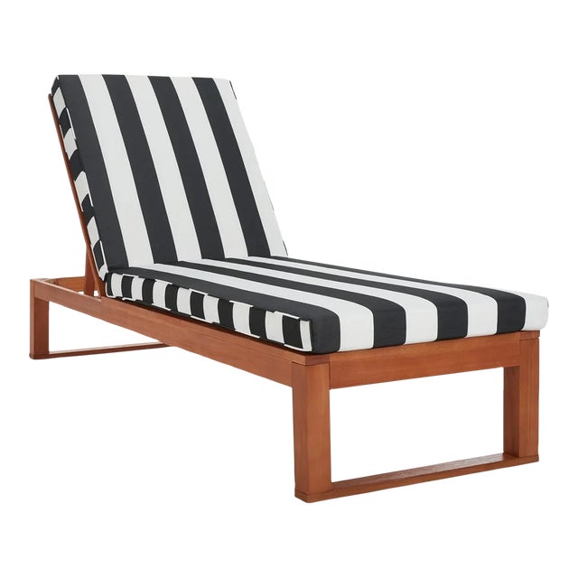 Solano Sunlounger - Natural/Navy Stripe For Sale