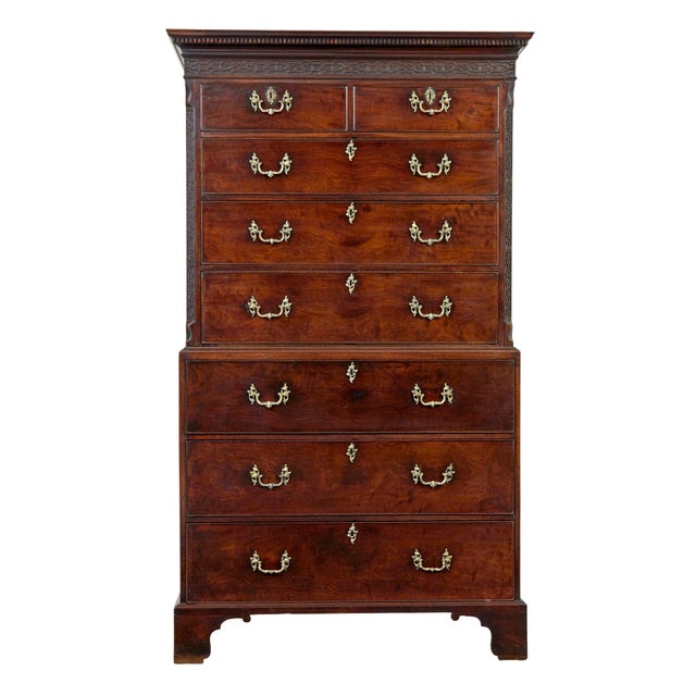 early 19th century georgian mahogany chest on chest circa 1800. fine quality english chest on chest which we rescued on...