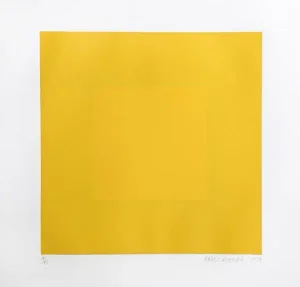 Spring Suite (Yellow With Yellow), Richard Anuszkiewicz Intaglio Etching With Aquatint on Somerset, Signed and Numbered in Pencil