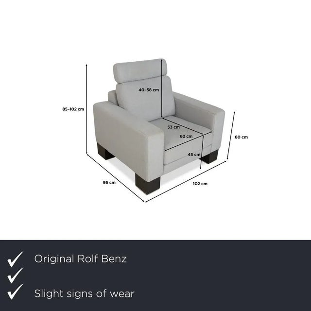 The Rolf Benz EGO armchair features clean lines and a simple gray tone. Combined with the black feet, the armchair...