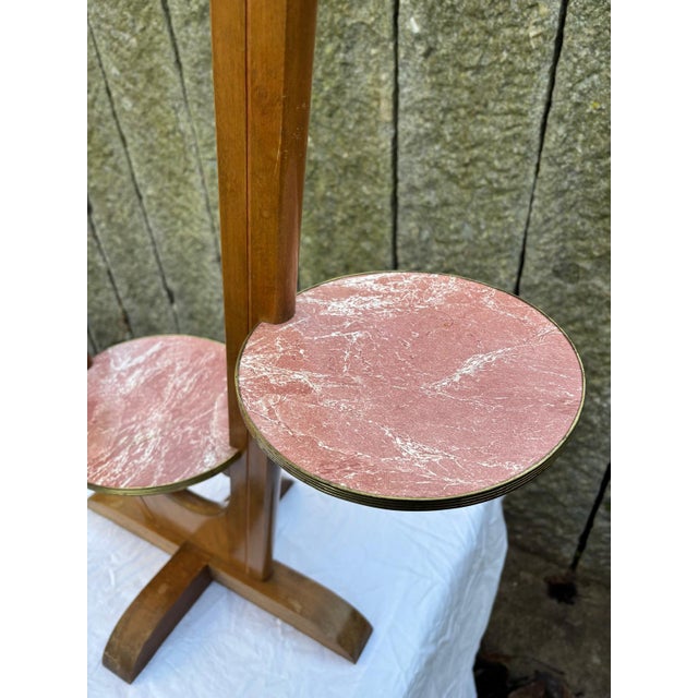 Wood Mid-Century Space Age Flower Stand, 1960s For Sale - Image 7 of 18