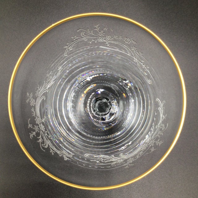 Fostoria "Golden Lace" Water Goblets - Set of 7 For Sale In Sacramento - Image 6 of 12