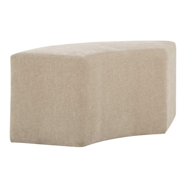 Khai Rounded Plush Dining Bench For Sale - Image 11 of 11