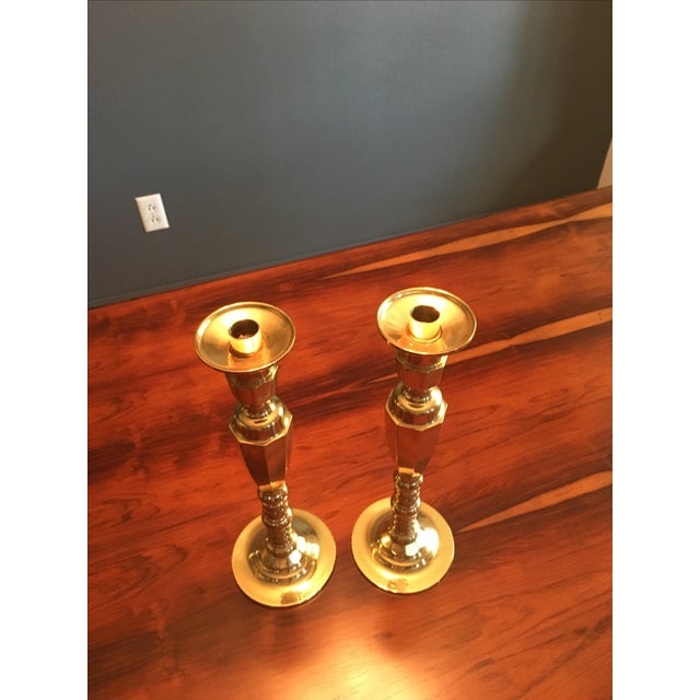 Traditional Brass Altar Candlesticks A Pair Chairish